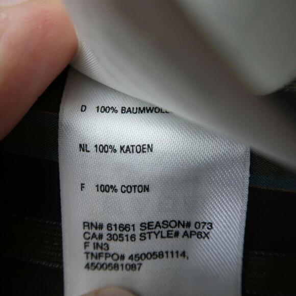 The North Face Mens Button Up Brown Teal Striped Casual Shirt Large - Picture 11 of 11